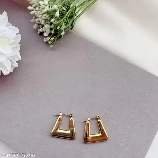 Edgy Gold-plated Statement Hoops